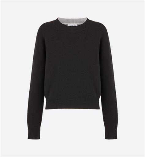 'J'Adior 8' Boxy Sweater Black Cashmere .